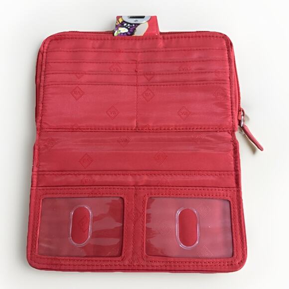 Vera Bradely Pink Floral Quilted Rumba RFID Turnlock Medium Wallet 8x5” - Picture 4 of 4